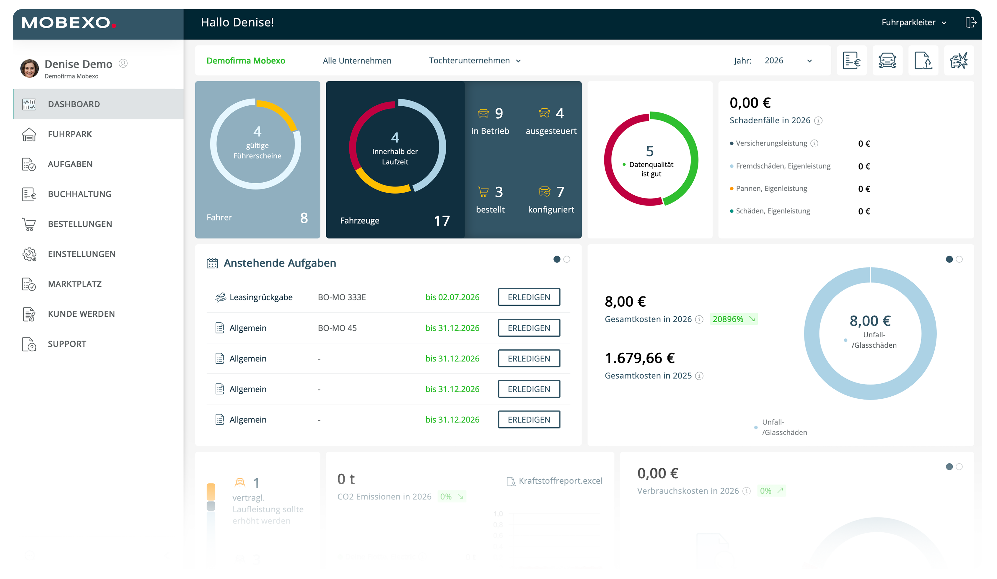 Mobexo Plattform Screenshot